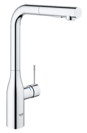 Image of Grohe Essence Pull Out Spray Kitchen Faucet - Starlight Chrome