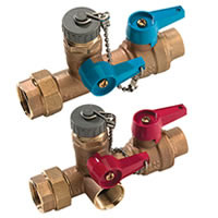 Image of Red & White Tankless Water Heater Isolation Valve Kit - 3420RAB-3/4