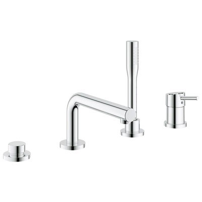 Image of Grohe Concetto New Roman Tub Filler with Personal Hand Shower - 19576 - StarLight Chrome