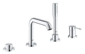 Image of Grohe Essence Roman Tub Filler with Personal Hand Shower - 19578 - Starlight Chrome