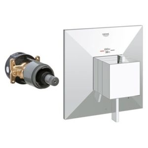 Image of Grohe Grohflex Allure Brilliant Single Function Thermostatic Trim with Control Module - 19793 - Starlight Chrome