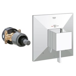 Image of Grohe Grohflex Allure Brilliant Dual Function Thermostatic Trim with Control Module - 19794 - Starlight Chrome