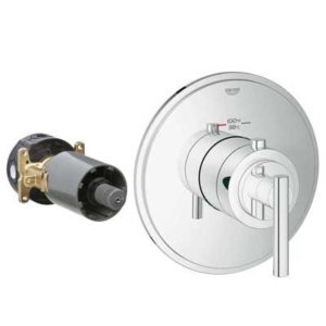 Image of Grohe GrohFlex Timeless Custom Shower Thermostatic Trim with Control Module - 19865 - StarLight Chrome