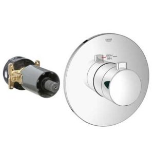 Image of Grohe GrohFlex Cosmopolitan Custom Shower Thermostatic Trim with Control Module - 19879 - StarLight Chrome