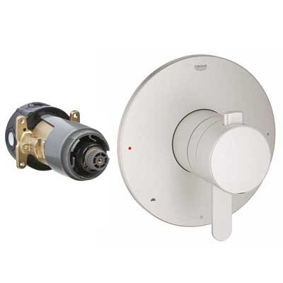 Image of Grohe GrohFlex Cosmopolitan Dual Function Pressure Balance Trim with Control Module - 19881 - Brushed Nickel