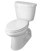 Image of Gerber Maxwell Elongated Front Two Piece Toilet Rear Outlet - 20-022