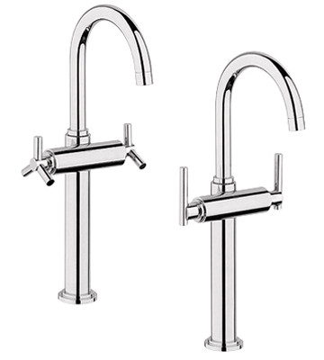 Image of Grohe Atrio Deck Mount Vessel Faucet - 21046 - Sterling
