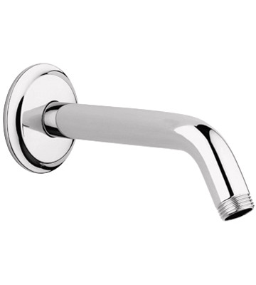 Image of Grohe Seabury Shower Arm and Flange - 27011 - Sterling