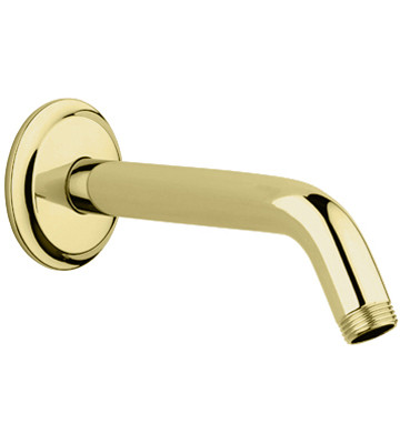 Image of Grohe Seabury Shower Arm and Flange - 27011 - Polished Brass