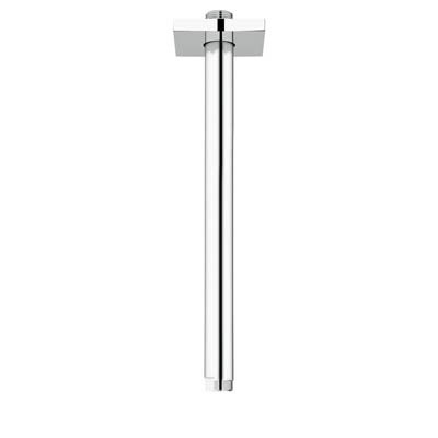 Image of Grohe Rainshower 12" Ceiling Shower Arm with Square Flange - 27487 - Starlight Chrome