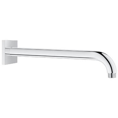 Image of Grohe Rainshower 12" Shower Arm with Square Flange - 27489 - Starlight Chrome
