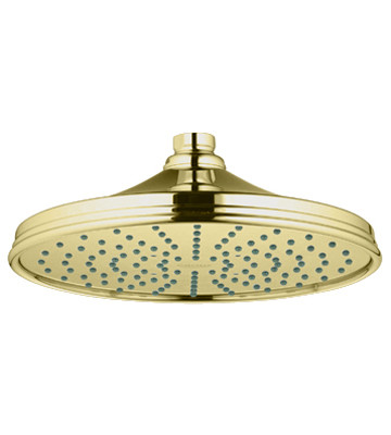 Image of Grohe Rainshower Retro Shower Head - 28375 - Polished Brass