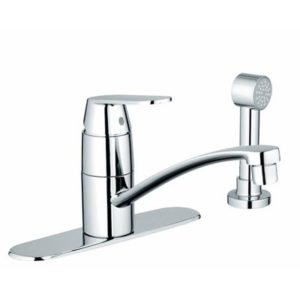 Image of Grohe Eurosmart Cosmopolitan Kitchen Faucet with Side Spray - 31353 - Starlight Chrome