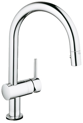 Image of Grohe Minta Touch Pull Down Spray Faucet - 31359 - Starlight Chrome