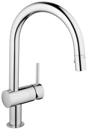 Image of Grohe Minta Pull-Down KItchen Faucet - 31378 - Starlight Chrome