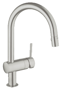 Image of Grohe Minta Pull-Down KItchen Faucet - 31378 - Supersteel