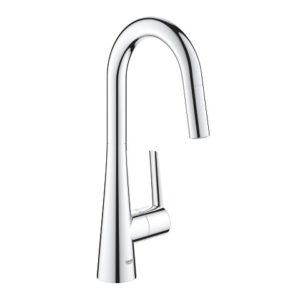 Image of Grohe Zedra Single-Handle Dual Spray Kitchen Faucet (Prep/Bar Size) 32283 - StarLight Chrome