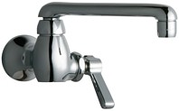 Image of Chicago Faucets Wall Mounted Single Inlet Pot Filler Faucet - 332-ABCP - Polished Chrome