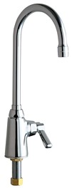Image of Chicago Faucets Deck Mounted Single Inlet Faucet - 350-ABCP - Polished Chrome