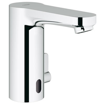Image of Grohe Eurosmart E Touch-free centerset with temperature control - 36328 - Starlight Chrome