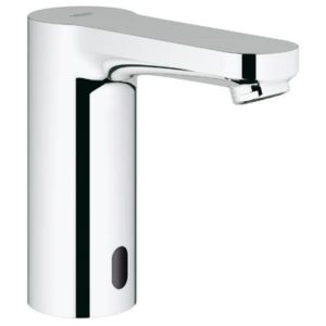 Image of Grohe Eurosmart E "Touch-free" centerset faucet with temperature control - 36329 - Starlight Chrome