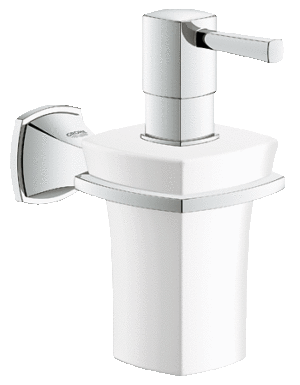 Image of Grohe Grandera Ceramic Soap Dispenser with Holder - 40627 - StarLight Chrome