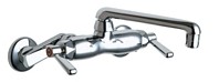 Image of Chicago Faucets Wall Mounted Kitchen Faucet - 445-ABCP - Polished Chrome