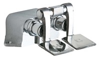 Image of Chicago Faucets Combination Pedal Valve - 625-ABRCF - Rough Chrome
