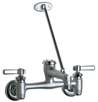 Image of Chicago Faucets Wall Mounted Adjustable Center Mop Faucet - 897-RCF - Steel & Chrome