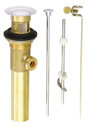 Image of Danze 1 1/2'' Brass Pop-Up Drain Assembly with Lift Rod & Overflow - D495002 - Chrome