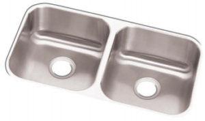 Image of Elkay Dayton Stainless Steel 31-3/4" x 18-1/4" x 8", Equal Double Bowl Undermount Sink - DCFU3118