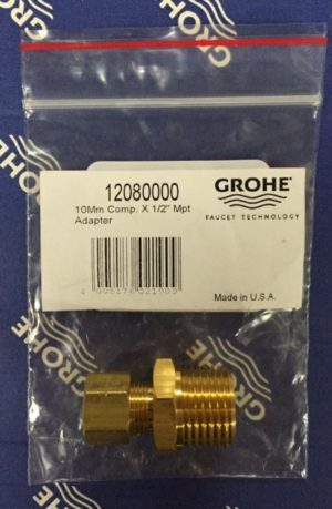 Image of Grohe 10mm Comp x 1/2" MPT Adapter - 12080000