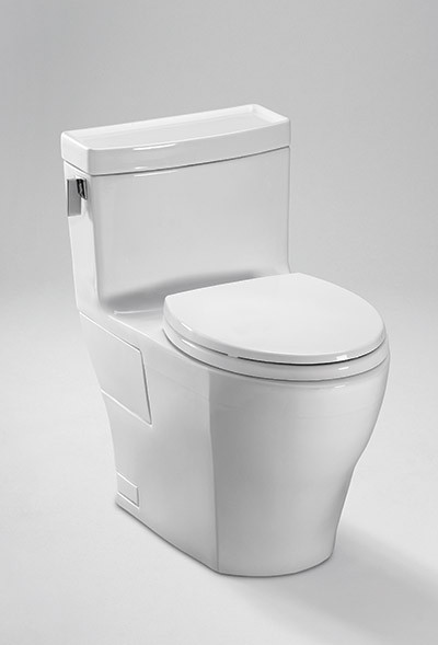 Image of TOTO Legato One Piece Elongated Bowl Toilet - MS624124CEFG - Cotton / White