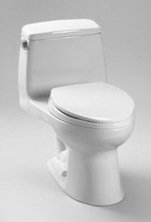 Image of TOTO UltraMax Eco One Piece Round Bowl Toilet - MS853113E - Cotton