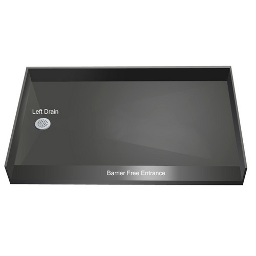 Image of Tile Redi 40" x 60" Shower Pan with Left Drain Barrier Free - 4060LBF