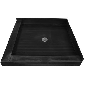 Image of Tile Redi 36" x 36" Shower Pan Double Threshold with Center Drain Left Hand - 3636CDLTBC