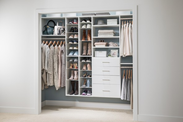 Small white modern closet