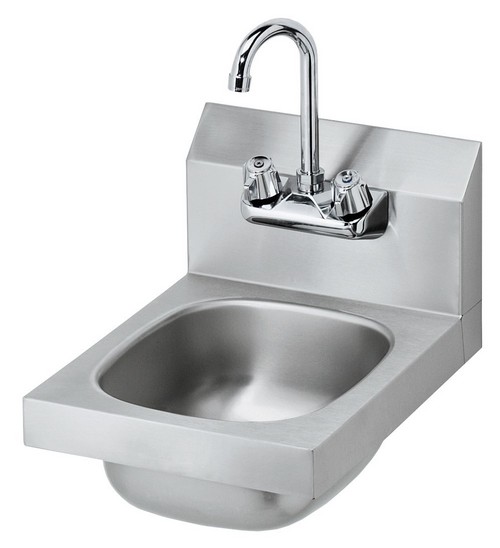 Image of Krowne Stainless Steel Hand Sink 12" W x 16" with Faucet - HS-9L