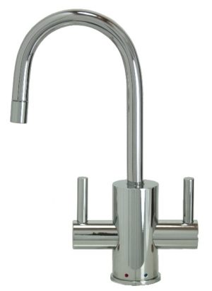 Image of Mountain Plumbing Hot & Cold Water Faucet with Contemporary Round Body & Handles - MT1841