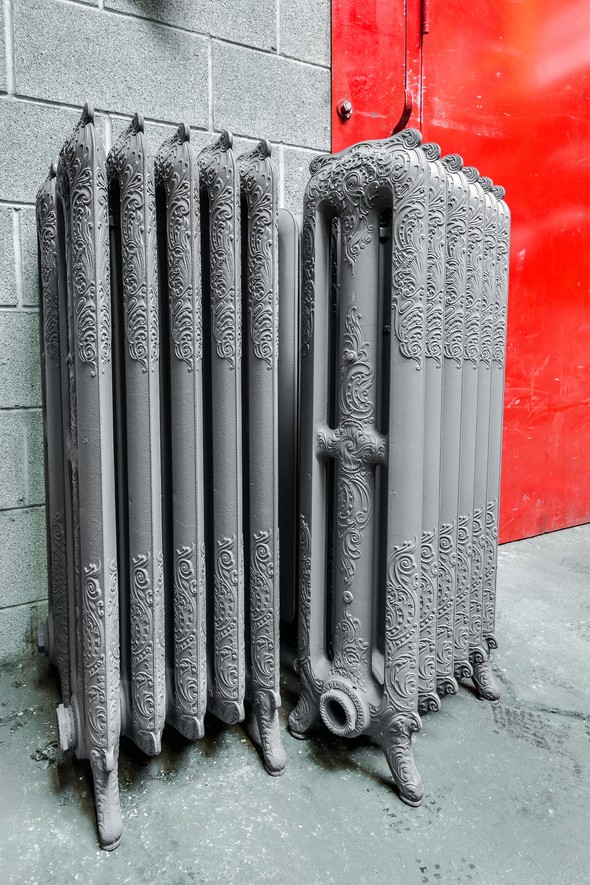 Two ornate used radiators