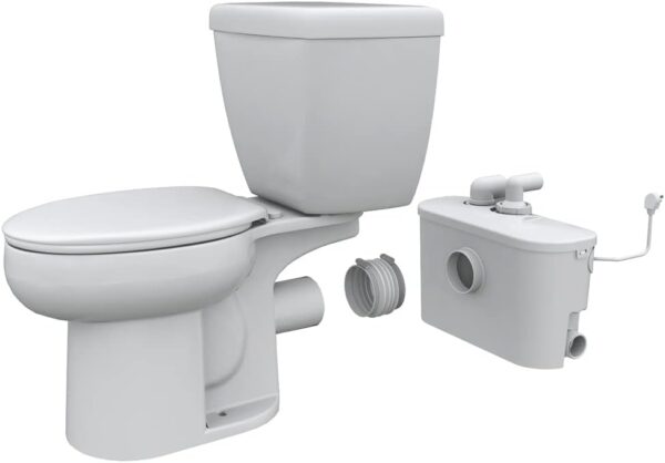 Qwik Jon Premier Upflush Toilet and Grinder System