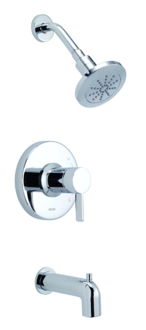 Image of Gerber Amalfi 1H Tub & Shower Trim Kit w/ Diverted On Spout & Treysta Cartridge 1.75gpm Chrome