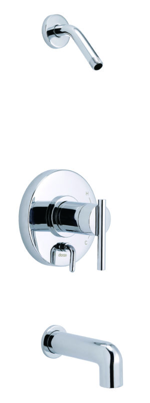 Image of Gerber Parma 1H Tub & Shower Trim Kit & Treysta Cartridge w/ Diverter On Valve Less Showerhead Chrome