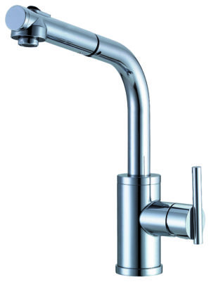 Image of Gerber Parma 1H Pull-Out Kitchen Faucet with SnapBack Retraction 1.75gpm Aeration and 2.2gpm Spray Chrome