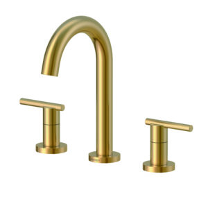 Image of Gerber Parma Trim Line 2H Widespread Lavatory Faucet w/ Metal Touch Down Drain 1.2gpm Brushed Bronze