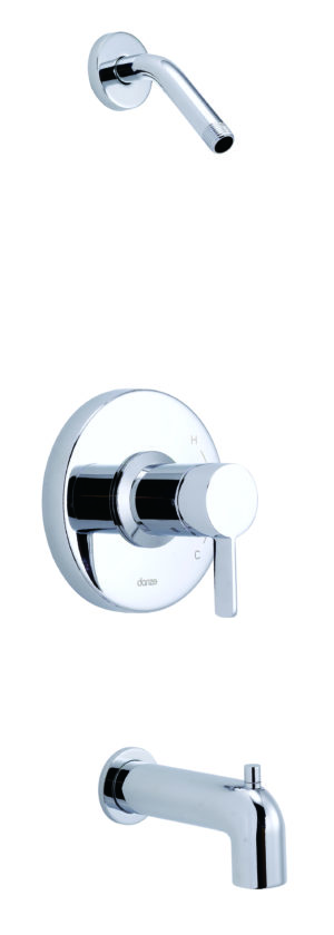 Image of Gerber Amalfi 1H Tub & Shower Trim Kit & Treysta Cartridge w/ Diverted On Spout Less Showerhead Chrome