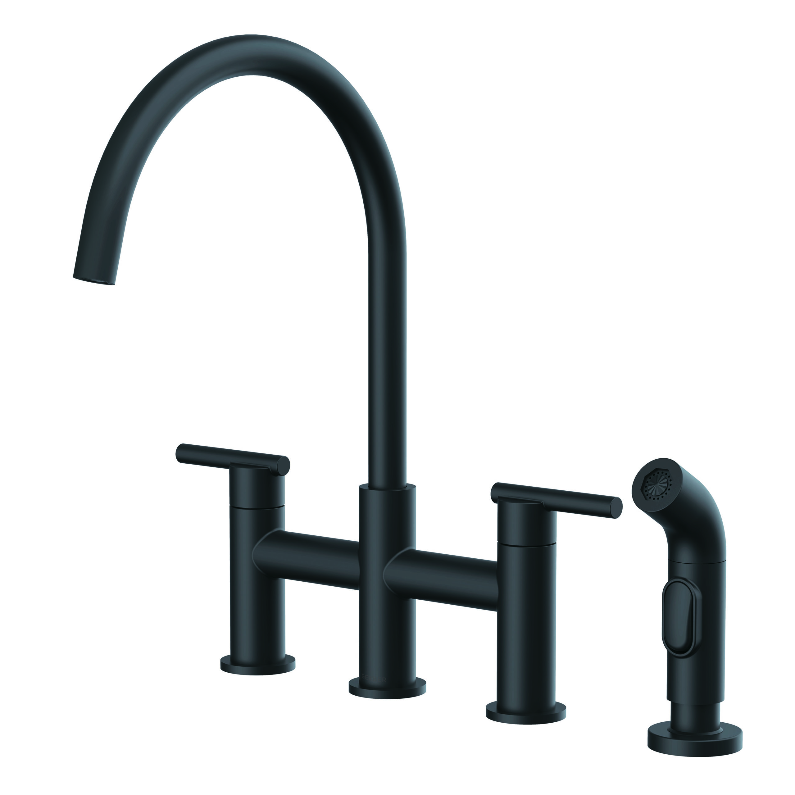 Gerber Parma 2H Bridge Kitchen Faucet w/ Spray 1.75gpm Satin Black