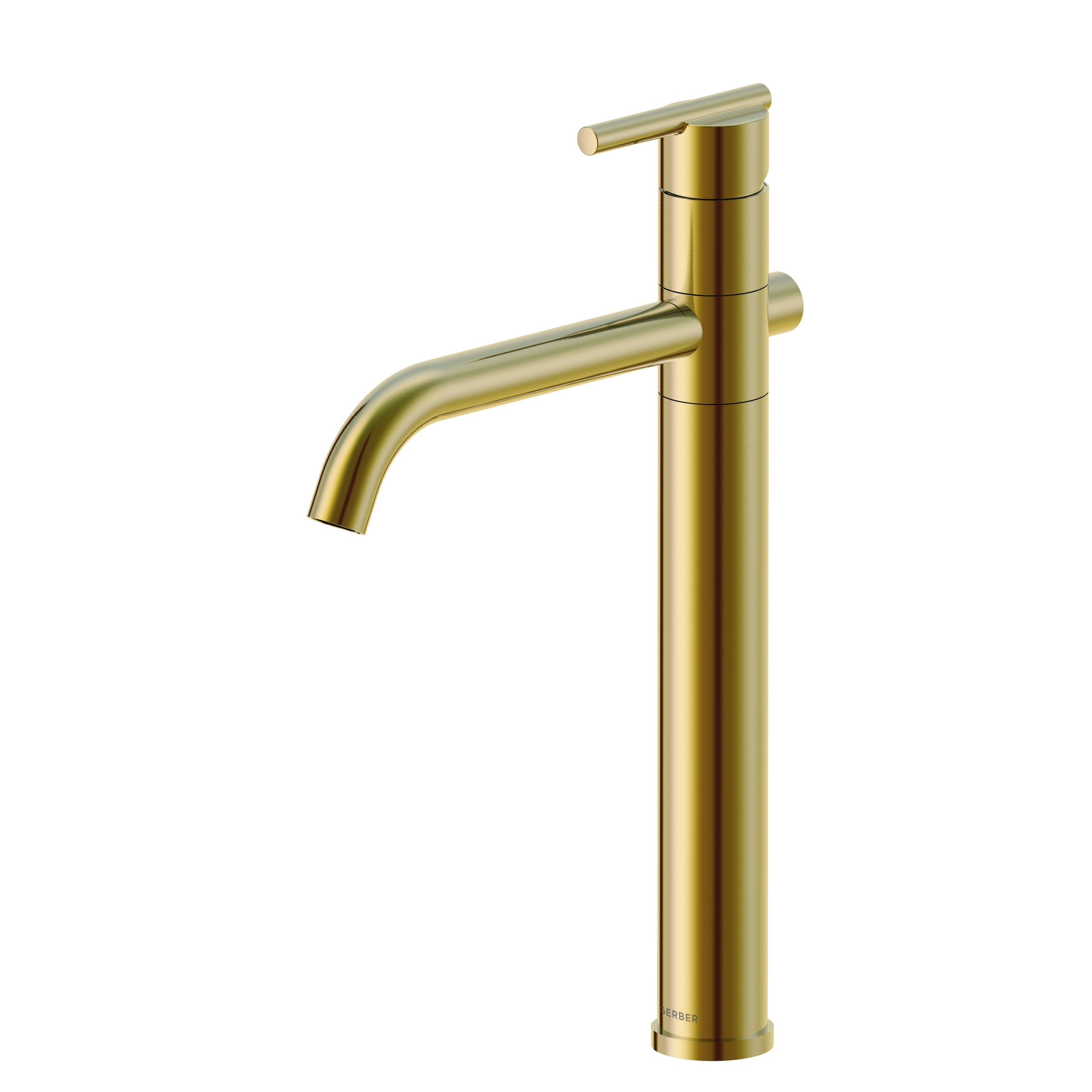 Image of Gerber Parma 1H Vessel Filler Single Hole Mount w/ Metal Grid Strainer 1.2gpm Brushed Bronze
