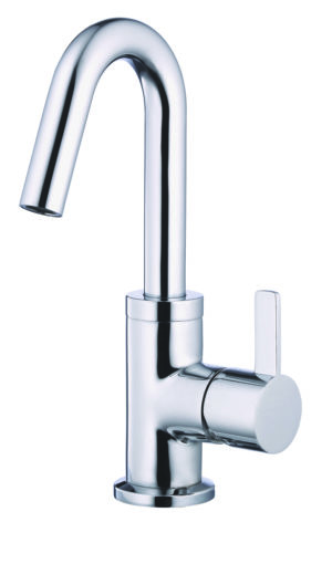 Image of Gerber Amalfi 1H Lavatory Faucet Single Hole Mount w/ 50/50 Touch Down Drain & Optional Deck Plate Included 1.2gpm Chrome