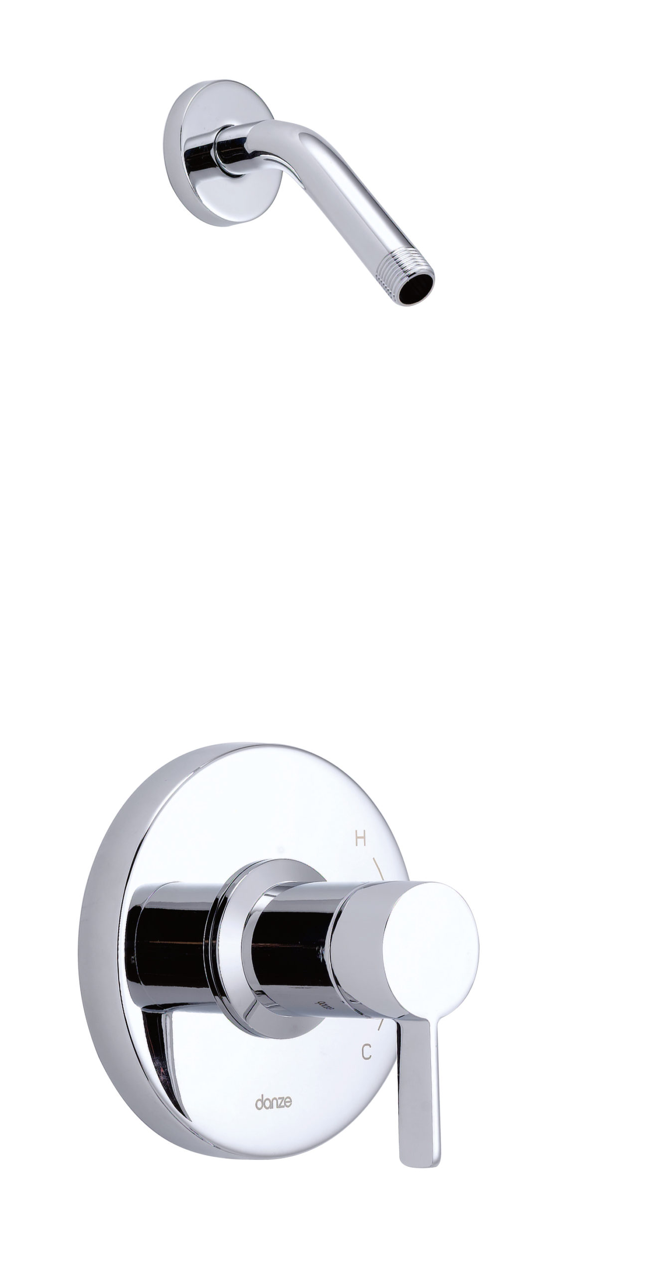 Image of Gerber Amalfi 1H Shower Only Trim Kit & Treysta Cartridge Less Showerhead Chrome